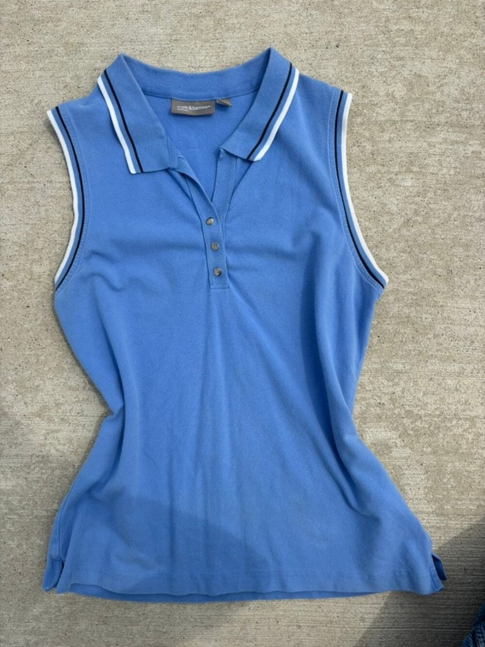 Y2k Blue Sleeveless Polo by croft & barrow